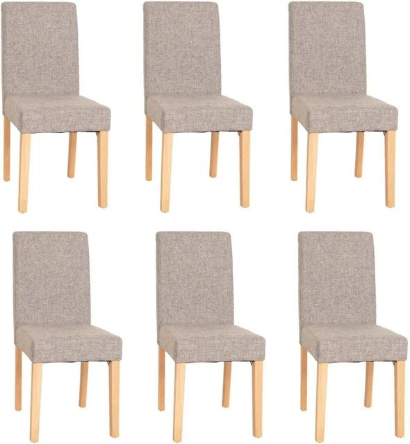 6er-Set MCW Esszimmerstühle Littau aus Textil in Grau mit modernem Design - Bild 2