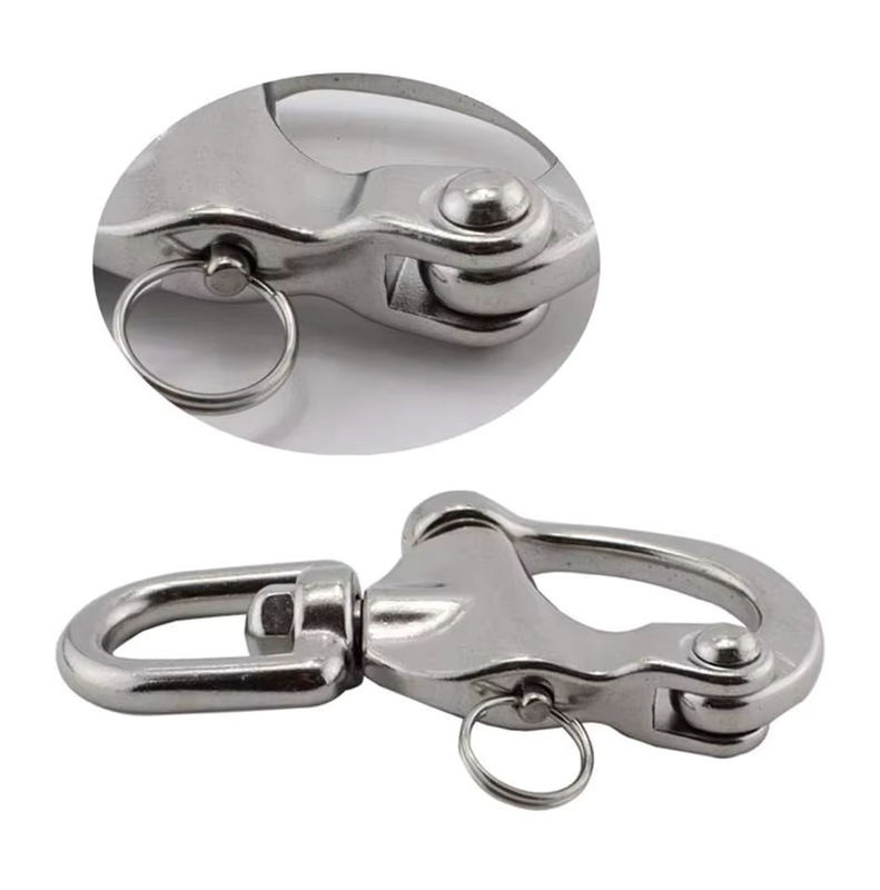 NERISXB Drehbarer Augenschäkel mit Schnellverschluss aus Edelstahl in Silber - Bild 2