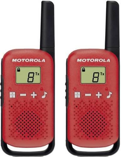 Motorola Talkabout T42 PMR-Handfunkgerät 2er Set in Schwarz und Rot mit 16 Kanälen - Bild 1
