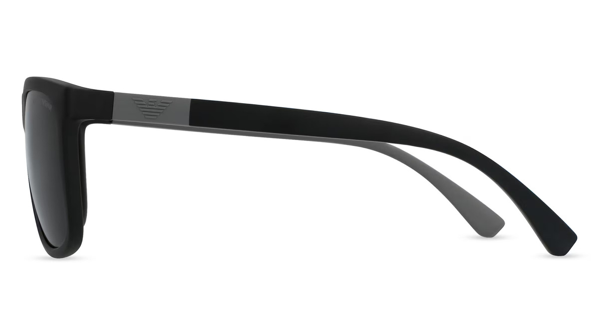 Emporio Armani EA4079 Sonnenbrille, Vollrand, Quadratisch, Acetat, Herren, Schwarz, Grau - Bild 2