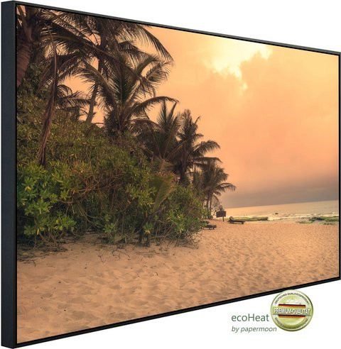 papermoon Infrarotheizung EcoHeat Sri Lanka Tangalle Strand mit Matt-Effekt in Bunt, App-Steuerung und Überhitzungsschutz - Bild 1