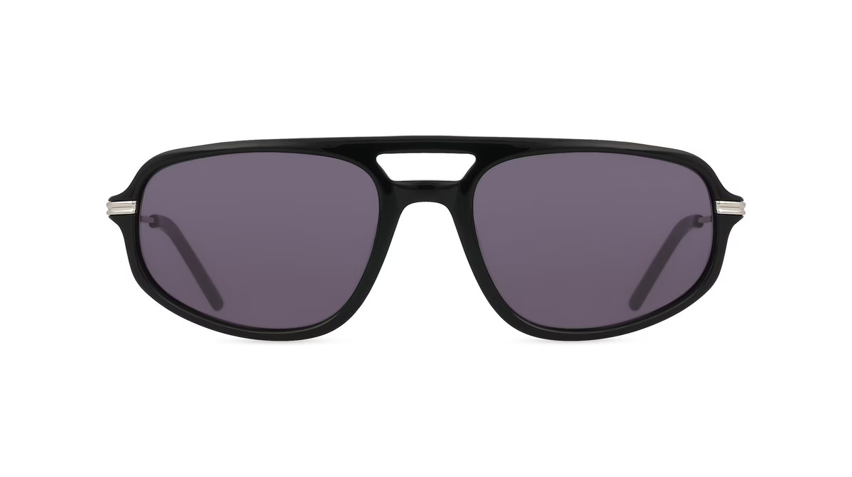 DKNY DK712S Sonnenbrille Pilot, Vollrand, Acetat, Unisex, schwarz, grau - Bild 1