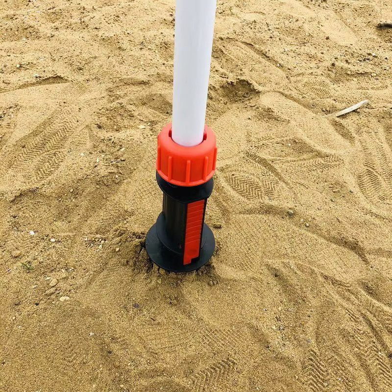 Sonnenschirm-Halterung mit Spiralständer in Schwarz für Outdoor, Camping und Garten - Bild 3
