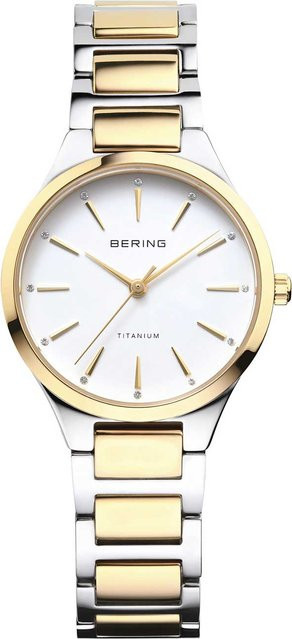 Bering Damenuhr, Quarz, Titan, Weiß, 30 mm, 10 ATM - Bild 1