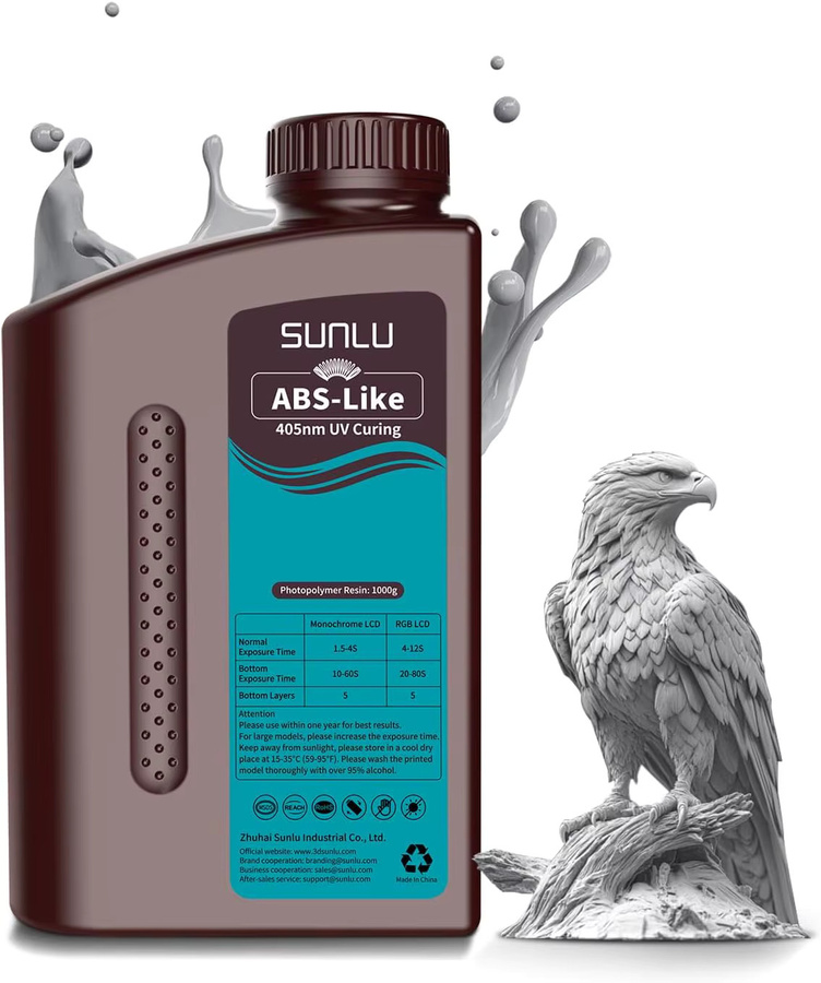 SUNLU ABS-ähnliches Resin in Weiß, 1 kg UV-härtendes Photopolymer für 2K 4K 6K 8K LCD DLP SLA 3D-Drucker - Bild 3