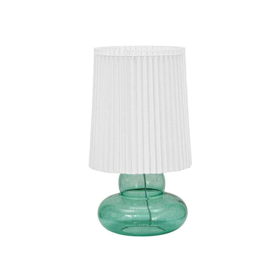 House Doctor Tischlampe Ribe aus Glas in Grün und Weiß, Höhe: 55 cm - Bild 1
