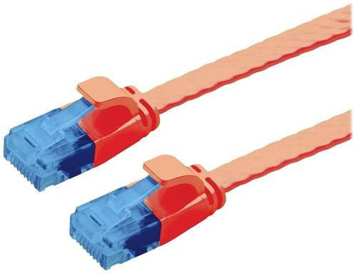 VALUE Patchkabel Kat.6A UTP extra-flach rot, Länge: 1 m - Bild 1