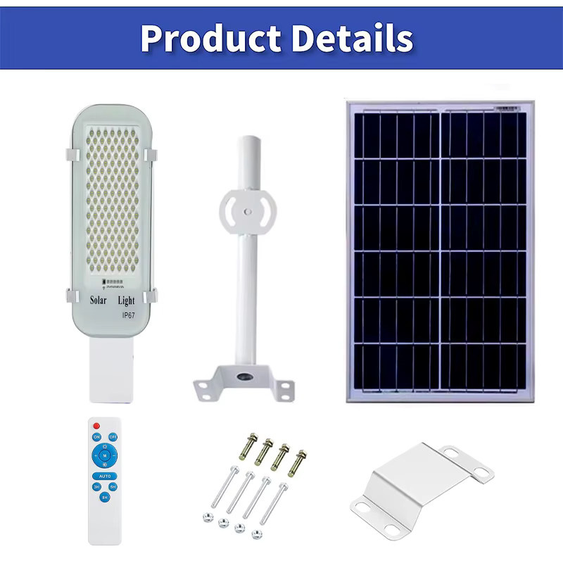 YQCHEZI 250 W LED-Solarleuchte für den Außenbereich und Garten, wasserdichte Solar-Wandleuchte mit Fernbedienung, IP65, Farbe: Weiß - Bild 4