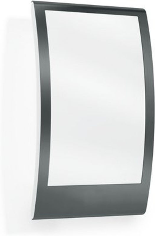 Steinel Außenwandleuchte L 22 eckig Anthrazit mit Edelstahl-Blende und E27 Fassung - Bild 2