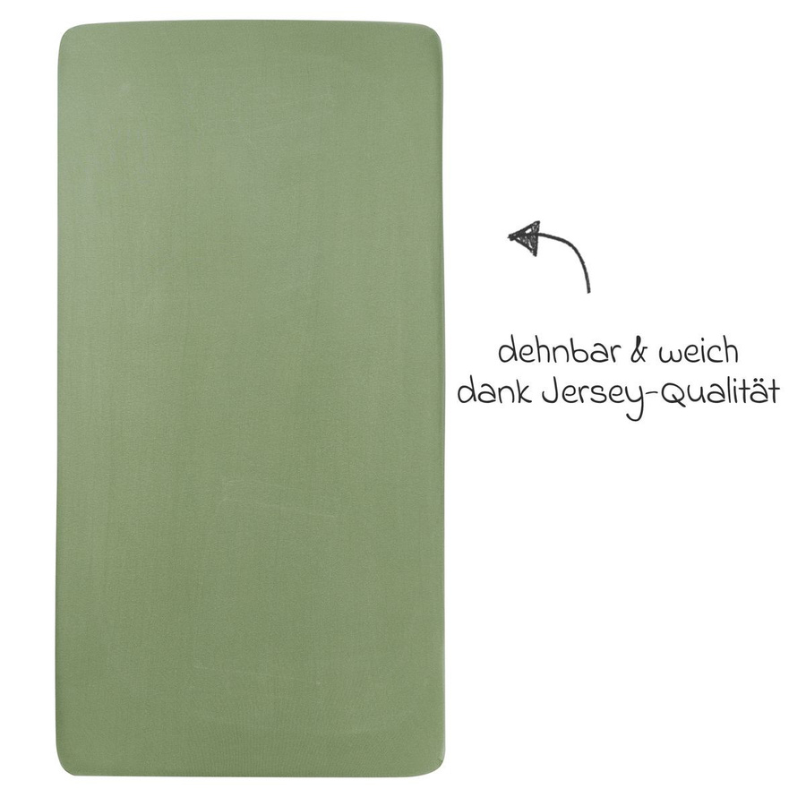 Meyco Spannbetttuch aus Jersey für Babys, Farbe: Grün, Breite: 40 cm, Länge: 90 cm - Bild 2