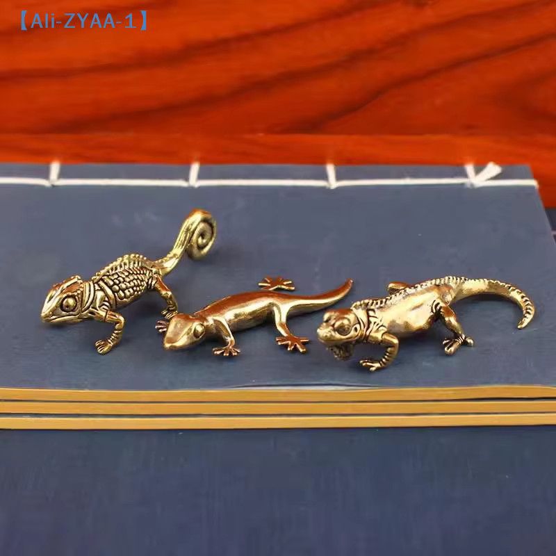 JETTING Gecko-Figur aus Messing als dekoratives Ornament für deinen Schreibtisch oder deine Heimdekoration - Bild 1