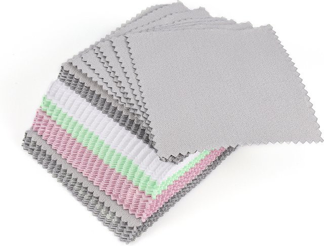 AGCFABS Poliertücher Set 10 Stück in Silber, Lila und Multicolour zur Reinigung von Silber, Gold und Schmuckwerkzeugen - Bild 1
