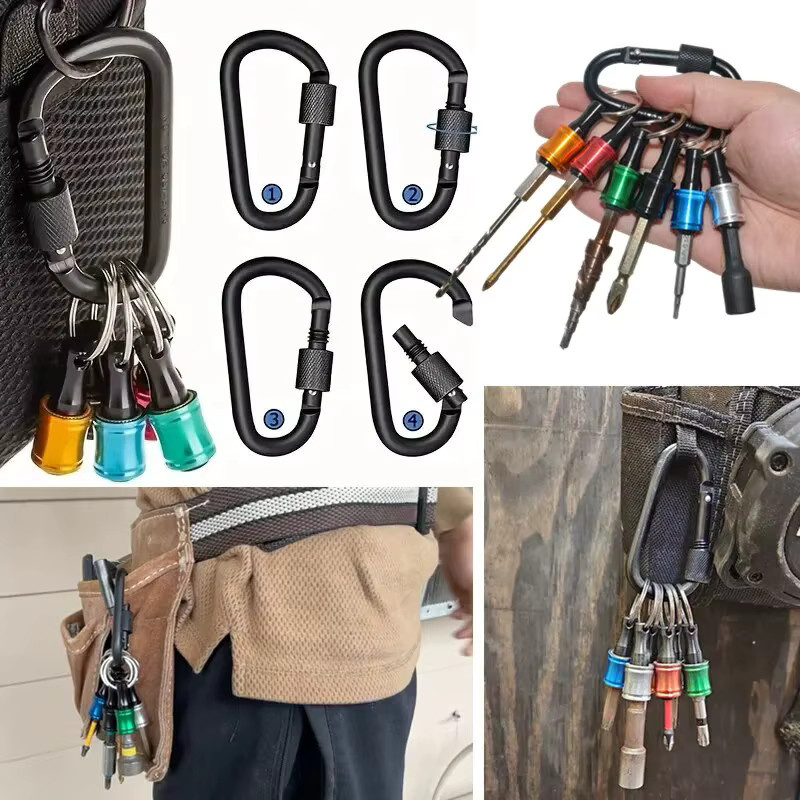 6-teiliger Bithalter-Schlüsselanhänger mit 1/4-Zoll-Schnellwechselsystem und Verlängerungsstange in Multicolor - Bild 5