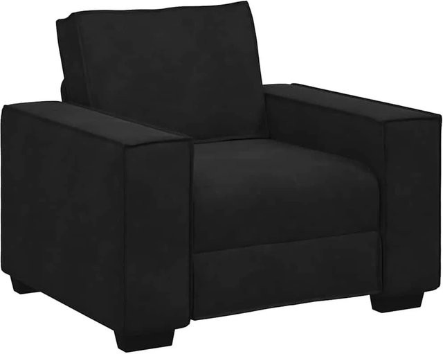 vidaXL Sessel Schwarz aus Samt mit Armlehnen B/T/H: 100 x 78 x 84 cm - Bild 1
