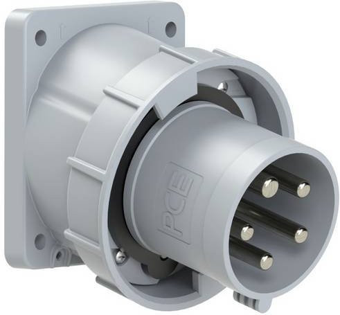PC Electric Power Twist 735-1 CEE Anbaustecker 63A 5polig grau IP67 - Bild 1