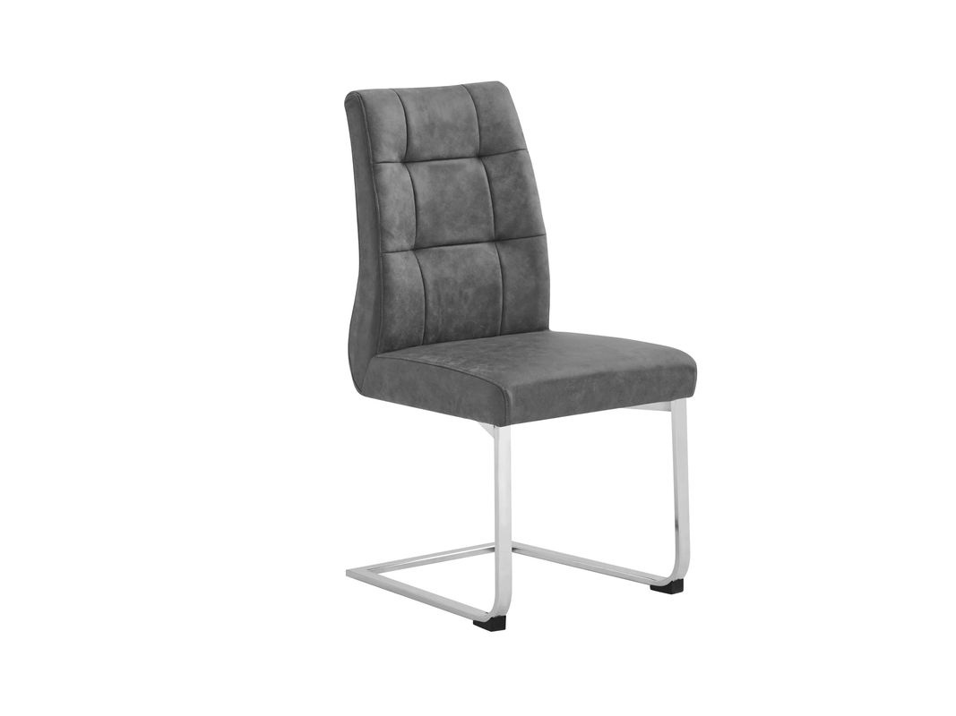 byLIVING Esszimmerstuhl Marlen-XXL Schwingstuhl 2er Set Anthrazit Vintage Stoff mit verchromtem Metallgestell B/H/T: 72 x 96 x 80 cm - Bild 2