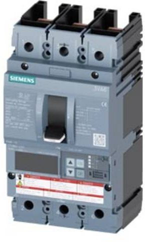 Siemens 3VA6110-6KQ31-2AA0 Leistungsschalter in Grau mit einem Einstellbereich von 40 - 100A und einer maximalen Schaltspannung von 600 V/AC - Bild 1
