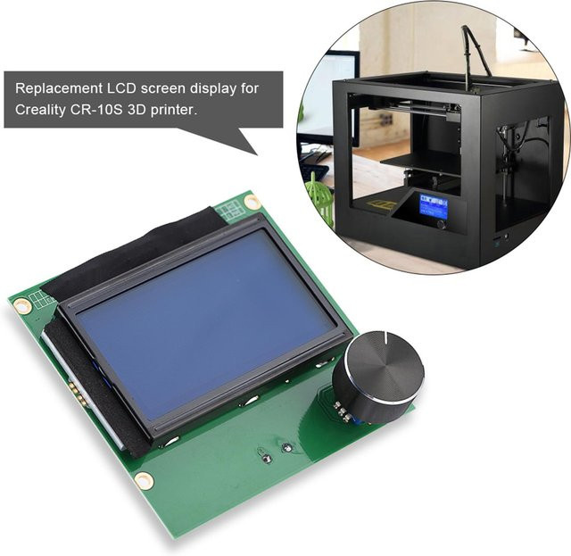 Creality Ersatz-LCD-Anzeigebildschirm mit 2 Kabeln für CR-10S 3D-Drucker in Grau - Bild 1