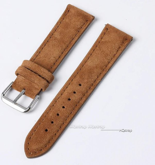 HQstrap Uhrenarmband Leder, Vintage, Braun, Gold, Unisex - Bild 1