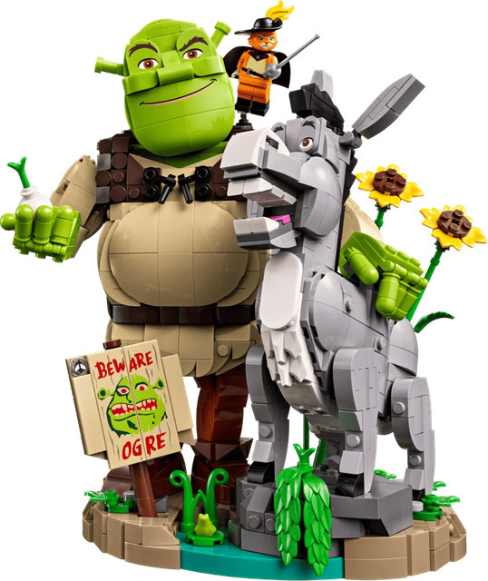 LEGO Icons Shrek, Esel und Der Gestiefelte Kater, baubare bewegliche Figuren, ab 18 Jahre - Bild 3