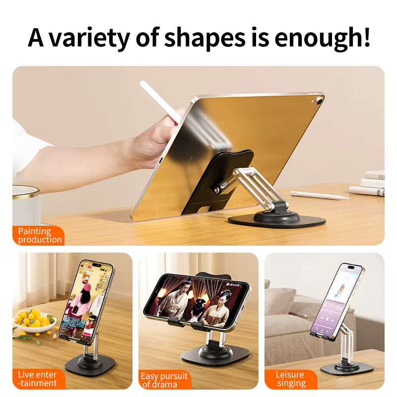 Opansten Universal Handy Halter mit 360 Grad Rotation und Klappfunktion für Desktop, passend für iPhone, Samsung und Xiaomi - Bild 4