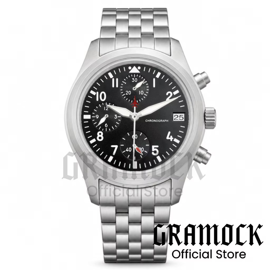 Gramock Armbanduhr, Chronograph, Quarz, Edelstahl, 38 mm, Herren - Bild 2