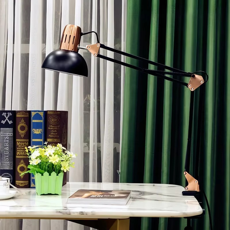 ksdligh LED-Schreibtischlampe mit Klemmschwenkarm und E27-Fassung für Büro und Arbeitszimmer - Bild 4