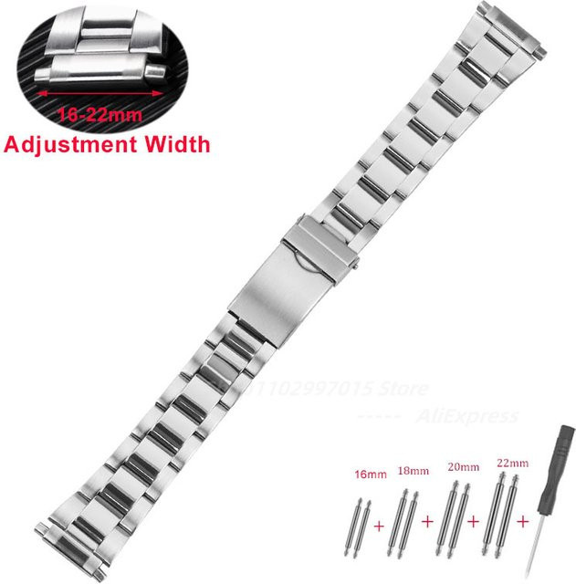Uhrenarmband Edelstahl, Silber, Unisex - Bild 1