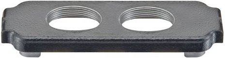 HARTING Montagedeckel 19400249912 in Schwarz - Bild 1