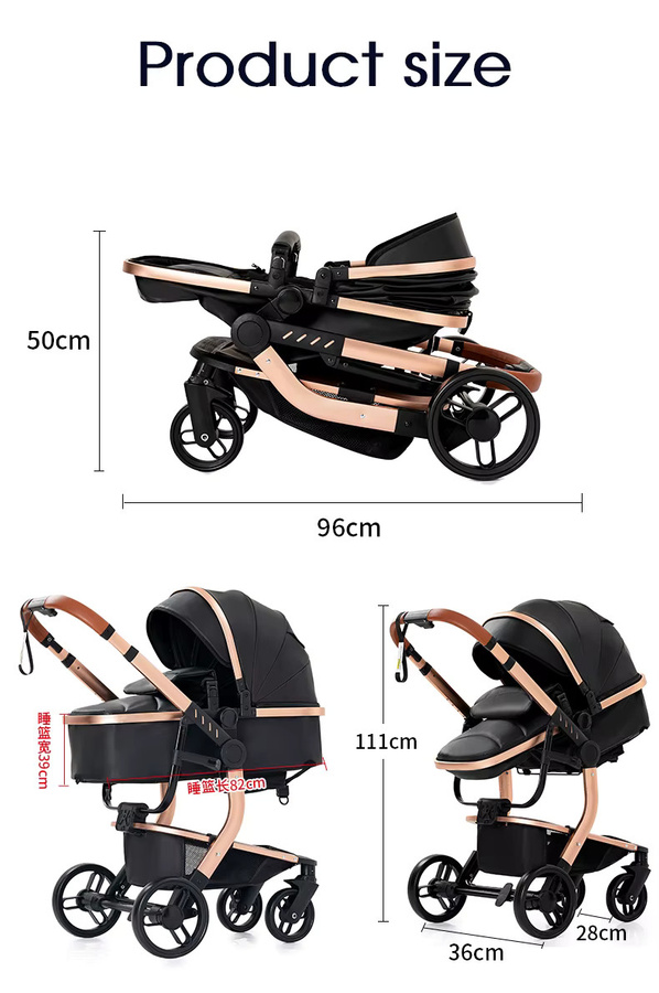 Magic ZC 3-in-1 Baby-Reisesystem mit Autositz und faltbarem Kinderwagen in Schwarz - Bild 7
