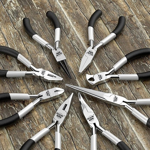 DTBD Mini-Werkzeugset für DIY und Schmuck: Seitenschneider, Diagonalzange, Rundzange und Spitzzange in Silber - Bild 1