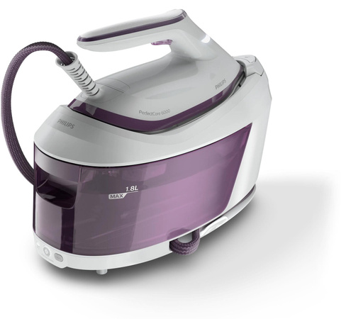 Philips PerfectCare Dampfbügelstation PSG6020/30 mit Keramikbügelsohle, 2400 W, 6.5 bar, 130 g/min konstanter Dampf, Violett