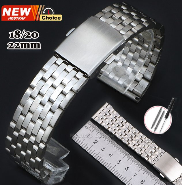 HQstrap Uhrenarmband Edelstahl, Silber, Unisex - Bild 1