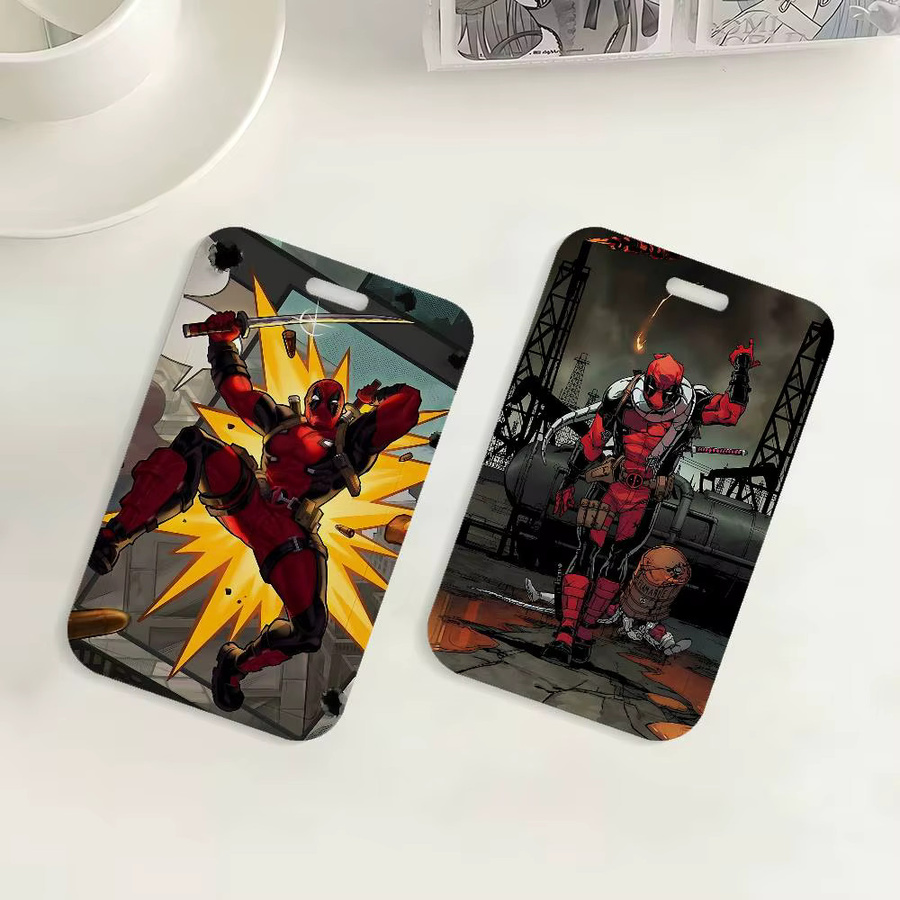 Mesuca Anime D-Deadpool Ausweishalter mit Umhängeband aus Kunststoff für Schule und Büro - Bild 5