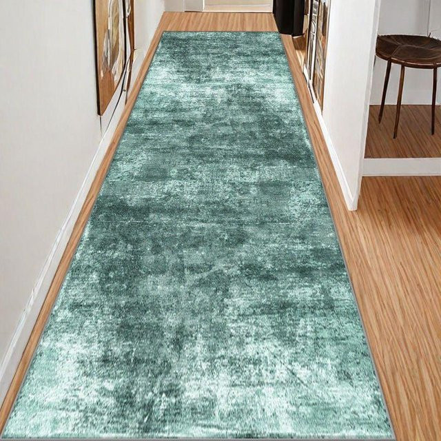 JGJG Flurteppich Läufer in Türkis, Rutschfeste Bodenmatte für Flur, Wohnzimmer und Küche, B/T: 80 x 200 cm - Bild 1