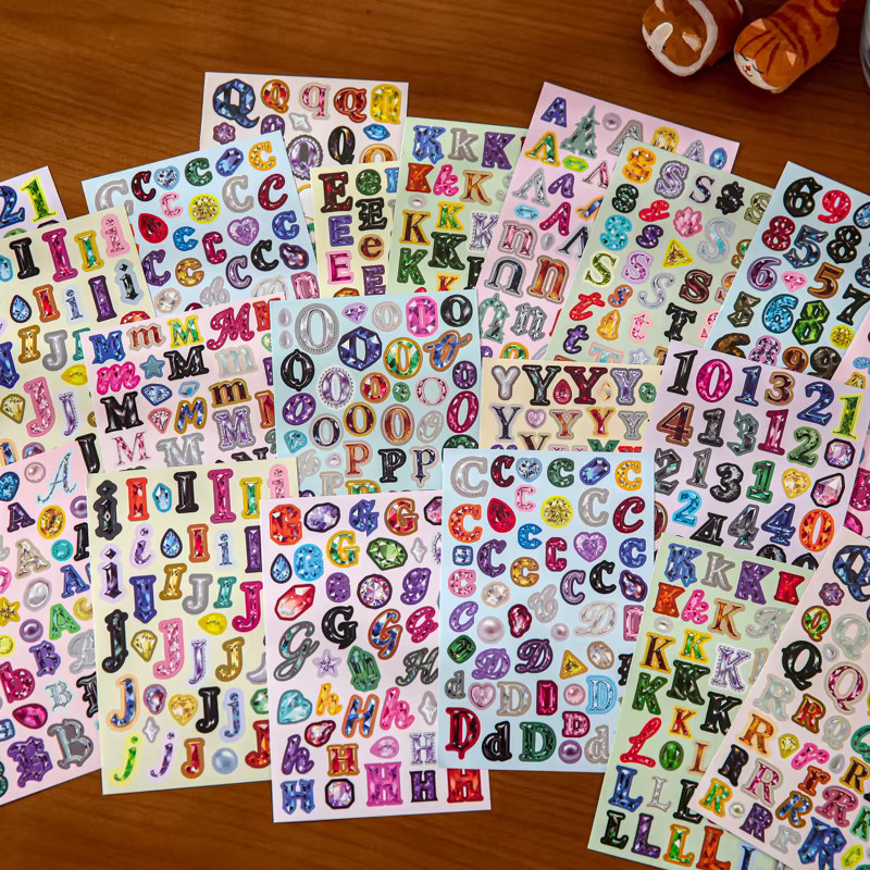 Mr.Paper Stickerbuch Alphabet Collage Serie mit über 1000 bunten Buchstaben-Aufklebern für Journal, Scrapbooking und DIY-Projekte - Bild 4