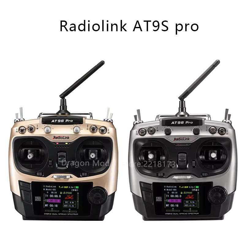 Radiolink AT9S Pro 2,4G 12CH DSSS FHSS Fernsteuerung mit R9DS Empfänger in Grau für RC Modell Flugzeug Drohne Auto mit SBUS PPM PWM Unterstützung - Bild 6