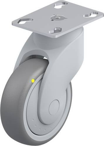Blickle Lenkrolle LWGE-TPA 101KF-ELS-P25 in Silber und Grau mit Rad-Durchmesser 100 mm und einer Tragfähigkeit von max. 70 kg - Bild 1