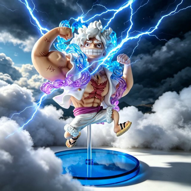 Bandai One Piece Nika Luffy Actionfigur, PVC-Statue, 14cm - Bild 1