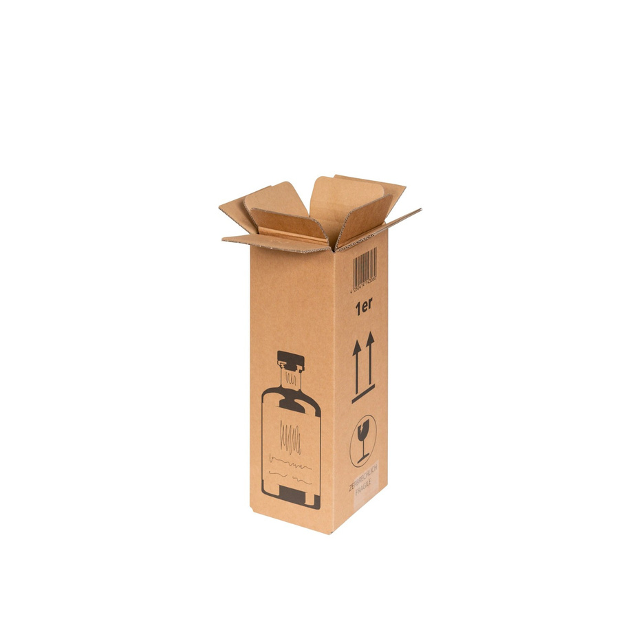 PROREGAL 10er Set Versandkarton für Ginflaschen mit Einlage, Braun, B/T/H: 9,5 x 9,5 x 29,3 cm - Bild 2