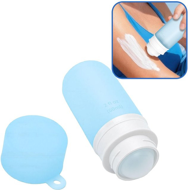 KaiSai Sonnencreme-Applikator, Silikon Roller Spender, Blau - Bild 1