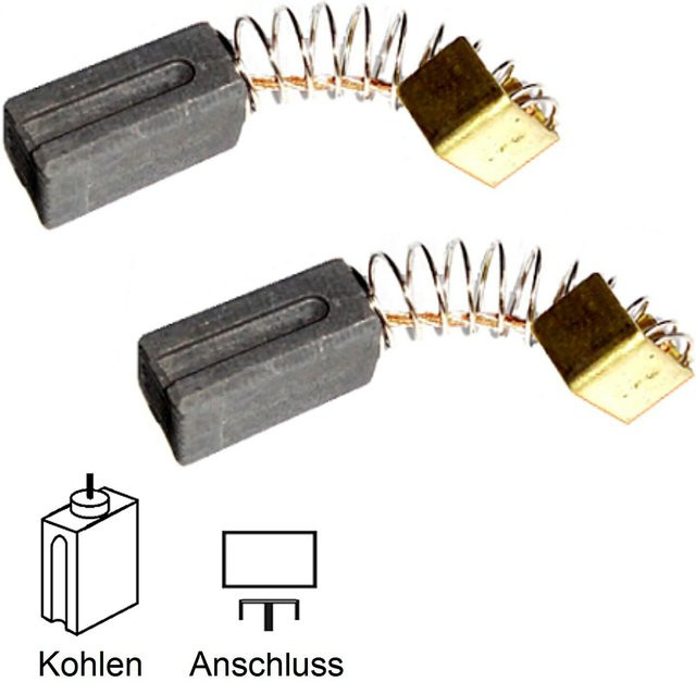 DAZZLEEX Graphit Kohlebürsten Ersatz für Elektromotoren und Bohrer, Farbe: Grau, Maße: 6 x 10 x 14 mm - Bild 1