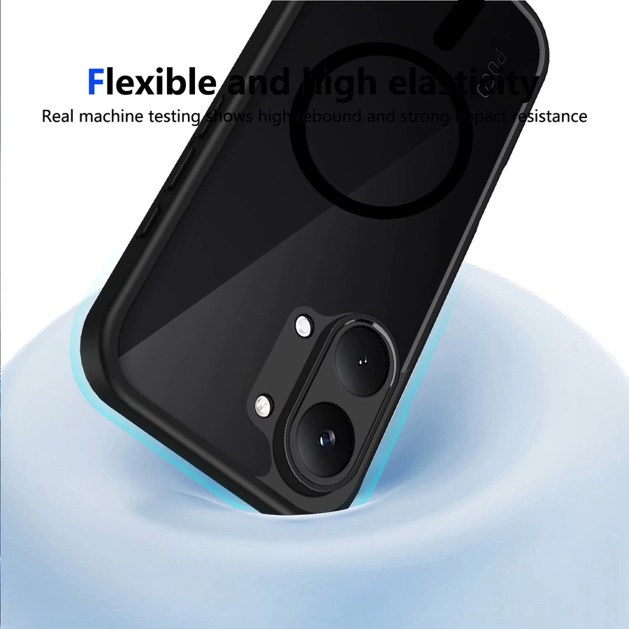 Xiaomi Poco X8 Pro Max 5G Hülle mit MagSafe Funktion, stoßfeste Silikon-Schutzhülle mit transparenter Rückseite und matter Oberfläche - Bild 4