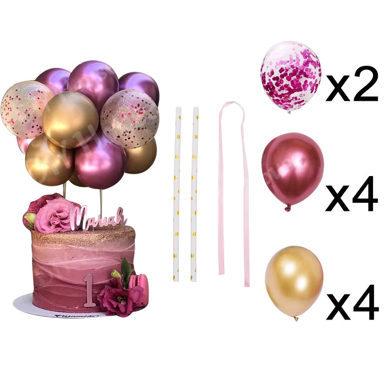 10 Stück Metall Ballon Kuchen Topper in Wolkenform für Geburtstag, Hochzeit und Party Dekoration, Durchmesser: 12,7 cm - Bild 2