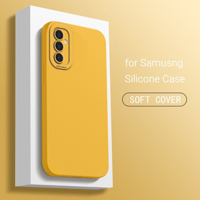 Stoßfeste Silikon-Handyhülle mit Objektivschutz und weichem Innenfutter für Samsung Galaxy A56 A55 A54 sowie S25+ S26 Ultra in Schwarz und Gelb - Bild 1