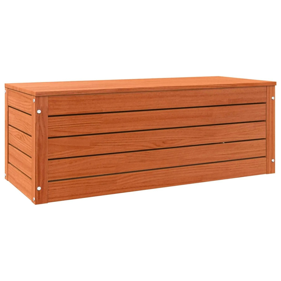 vidaXL Aufbewahrungsbox aus massivem Kiefernholz in Wachsbraun, B/T/H: 89 x 36,5 x 33 cm - Bild 2