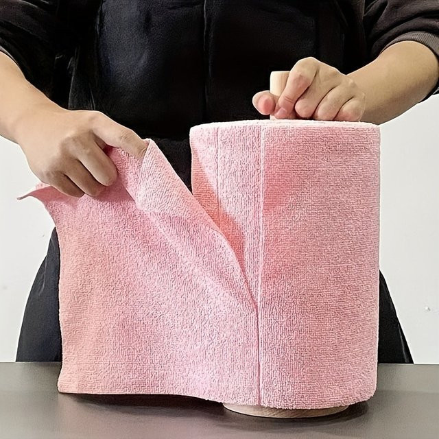 4M Wiederverwendbare Küchen-Spültuchrolle in Orange, Waschbare und Saugfähige Reinigungstücher als Alternative zu Papiertüchern - Bild 1