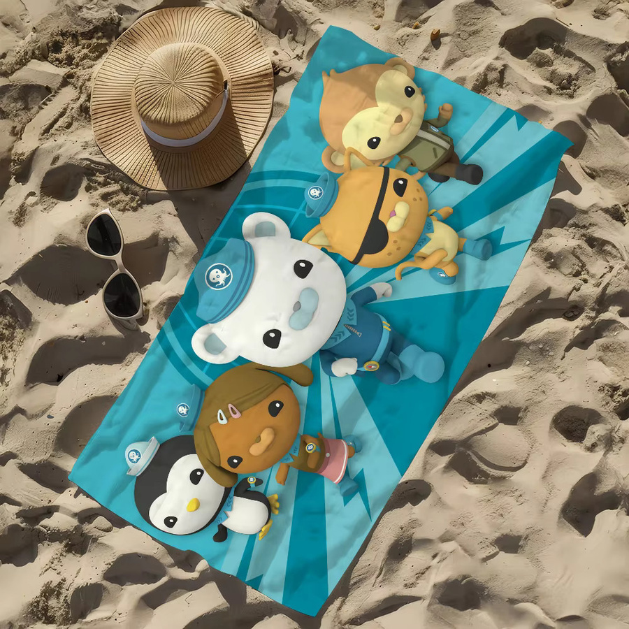 The O-Cotonauts Cartoon Strandtuch schnell trocknendes Handtuch für Sport und Reise - Bild 2