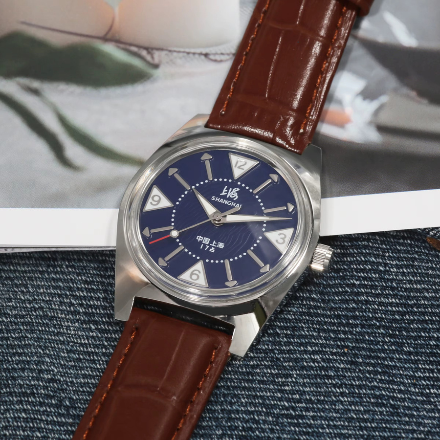 HEIMDALLR Analoguhr, Handaufzug, Edelstahl, 36 mm, Herren, Blau - Bild 4