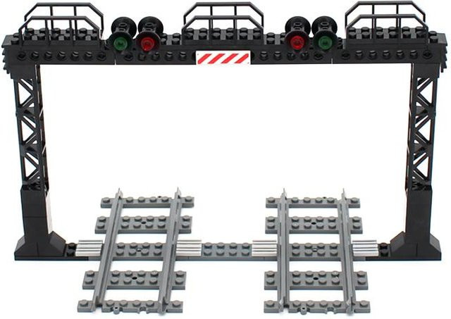 Yiran Toy Stadtverkehr Züge Eisenbahnübergänge Schranken Gleisbefestigungen Zubehör - Bild 1
